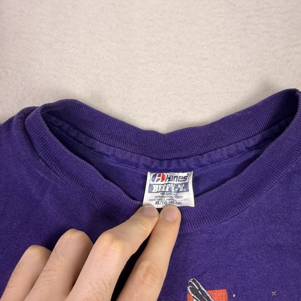 Vintage 90s Hanes Beefy-T Single Stitch Southwest Tucson Graphic Tee Purple XL - Picture 2 of 7